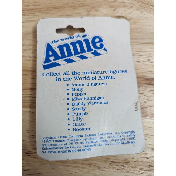 1982 The world of Annie miniatures movie figure sealed org packaging 9032 Annie - Picture 8 of 10